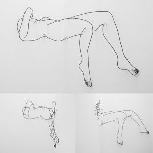 Mattew Attard, Sculpture, black iron wire