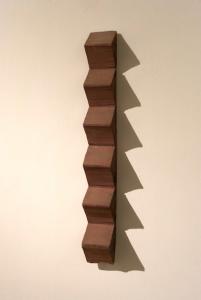 Wood wallpiece, Richard Nonas, 1975