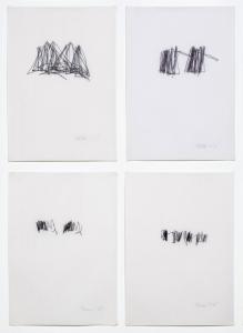 Un minuto e 15 secondi di sguardo dei disegnatori, 2013, 21 x 29,7 cad., Pennarello su carta da lucido