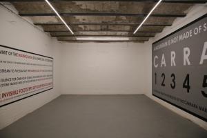 Hamish Fulton, wall painting, Sala superiore, installation view