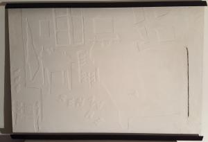 Van Gogh (Senzarte), 1990. Ferro, carboncino, gesso, cm 71,5 x 101