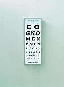 Tavola ottometrica, 1992-2002, light box, 74x29x12 cm, ed.8 (4 it-4ingl)