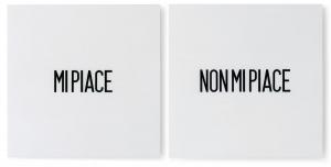 Mi piace non mi piace, 1990-2002, incisione su plexiglass, 100 x 100 cm cad