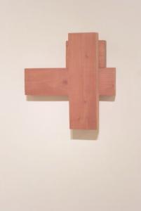 Wood wallpiece Crude thinking, Richard Nonas, 2005-07