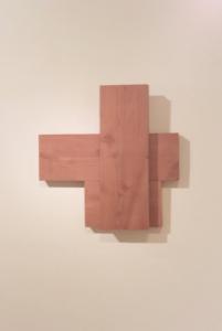 Wood wallpiece Crude thinking, Richard Nonas, 2005-07