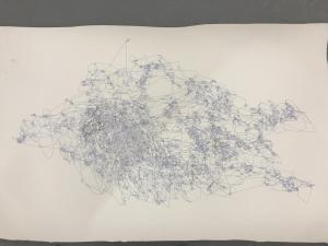 Giorgia Fincato, Senza titolo, 2019, Inchiostro su carta, 82 x 142 cm