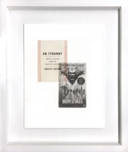 Conversation with Bram Stoker III, 2018, matita e libro su carta su tavola, 55 x 45 cm