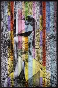 Prometheus, 2017, matita litografica su righelli lightbox, 61 x 92 cm