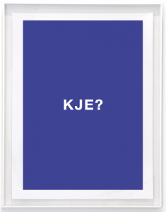 Antoni Muntadas, Cuatro Preguntas, Cuatro Colores: Kje?