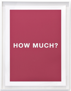 Antoni Muntadas,Cuatro Preguntas, Cuatro Colores: How Much?