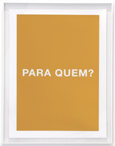 Antoni Muntadas,Cuatro Preguntas, Cuatro Colores: Para Quem? 