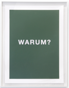 Antoni Muntadas, Cuatro Preguntas, Cuatro Colores: Warum?