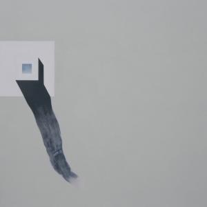 eye | acrilico e cera d’api su tela | 130×130 cm, 2019
