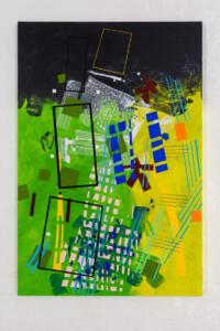 Lucio Pozzi, Curls of Birdsong, Bright Coins of Sunlight, dalla serie Scatter Paintings. Foto di Sergio Martucci