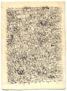León Ferrari, Senza Titolo, 1980, inchiostro su carta, 17 x 23 cm