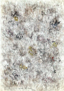 León Ferrari, Senza Titolo, 1990, pastello e inchiostro su carta, 33,5 x 48 cm