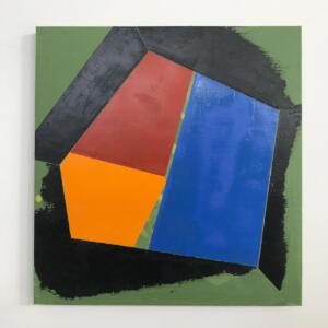 Lucio Pozzi, Soon The Wind (Fields group), 2015, olio su acrilico su tela, 47,3 x 45,2 x 2,0 cm