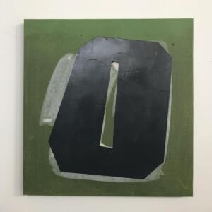 Lucio Pozzi, Omphalos (Fields group), 2015, olio su acrilico su tela, 47,3 x 45,2 x 2,0 cm