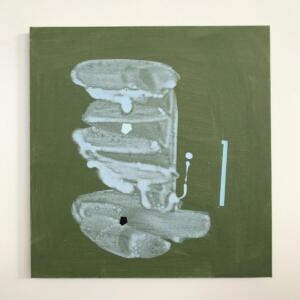 Lucio Pozzi, Marco Longo's Dream (Fields group), 2015, olio su acrilico su tela, 47,3 x 45,2 x 2,0 cm