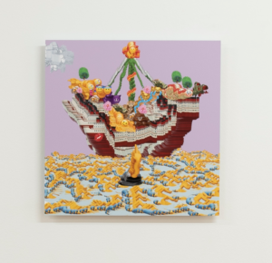Matthew Attard,Ship of Fools (emoji),2023,stampa digitale su d-bond,50 x 50 cm.