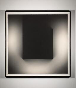 Brian Eno, Helica Cadmium Black (Tails), 2018 Etching on Velin Arches 400gsm, with deckled edges. Signed, dated and numbered, 81.4 x 81.4 x 4 cm, Ed. of 25