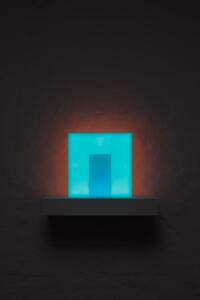 Brian Eno, Nut, 2020, Signed and dated on verso, Light box: LED lights, perspex, wood, 31.6 x 31.6 x 5 cm