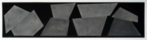David Tremlett, Build Horizontal #1, 2018, pastello su carta, 40.9 x 152 cm