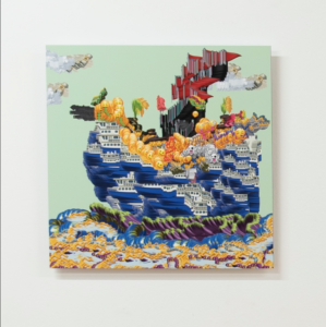 Matthew Attard,Ship of Fools (emoji),2023,stampa digitale su d-bond,50 x 50 cm.