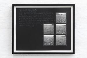 Michael Höpfner, Unfinished Walks To Tangra Tso 2007 and 2017 II, 2022, white pencil on silver gelatine prints, artist prints 23.5 X 30 cm. Photo by Sergio Martucci.