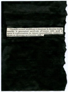 Francesco Jodice, The Room, #003, Newspaper page, china ink, plexiglass, wood frame unique piece , 35 x 50 cm
