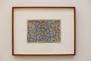 Hamish Fulton, Counting 343 coloured dots, 2015, colour and text on paper