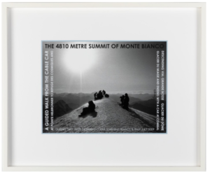 Hamish Fulton, 4810 m Summit of Monte Bianco, 2009, archival inkjet print, 54 x 45 cm. Ed of 50

