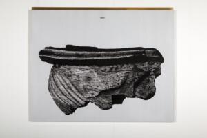 Ivan Barlafante, Dico2021carboncino, ottone, pietra, tulle, carta, legno smaltato, 132 x 127 x 6 cm