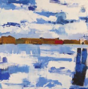 Romano LottoVenezia Giudecca1985Olio su tela105x105cm