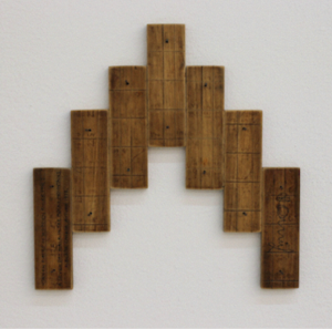 Hamish Fulton, For a 7 Day Walk. Alberta Canada, 1978, walk text on wood