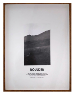 Hamish Fulton, Boulder, Sicily, Italy 7-13 October 2014, original photo work, 47 x 36 cm