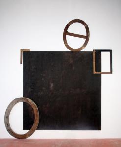 Maurizio Pellegrin, The Painting, 2003, olio su tela, telai antichi, 280 x 266 cm - Fotografia di Mark Edward Smith