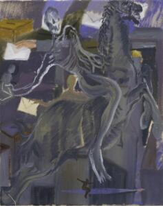 Nazim Ünal Yilmaz , Voting Death , 2023 , oil on canvas 50 xm 40 cm